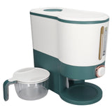 Rice Dispenser Household Food Grade Dry Sealed Grain Cereal Dispenser Bucket for Rice Millet Black Rice Barley Mung Beans Red Beans Large Jewel Green - Extra Image