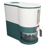 Rice Dispenser Household Food Grade Dry Sealed Grain Cereal Dispenser Bucket for Rice Millet Black Rice Barley Mung Beans Red Beans Large Jewel Green