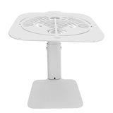 Coffee Weighing Rack Carbon Steel Adjustable Height Waterproof Scale Rod Protection Stand for Coffee Machine White Latte Pattern - Top-Down View