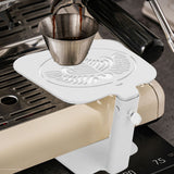Coffee Weighing Rack Carbon Steel Adjustable Height Waterproof Scale Rod Protection Stand for Coffee Machine White Latte Pattern