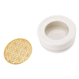 Ceramic Tea Pot Warmer with 11.8cm Gold Gasket Circular Concave Tea Kettle Heating Base for Home Kitchen Countertops