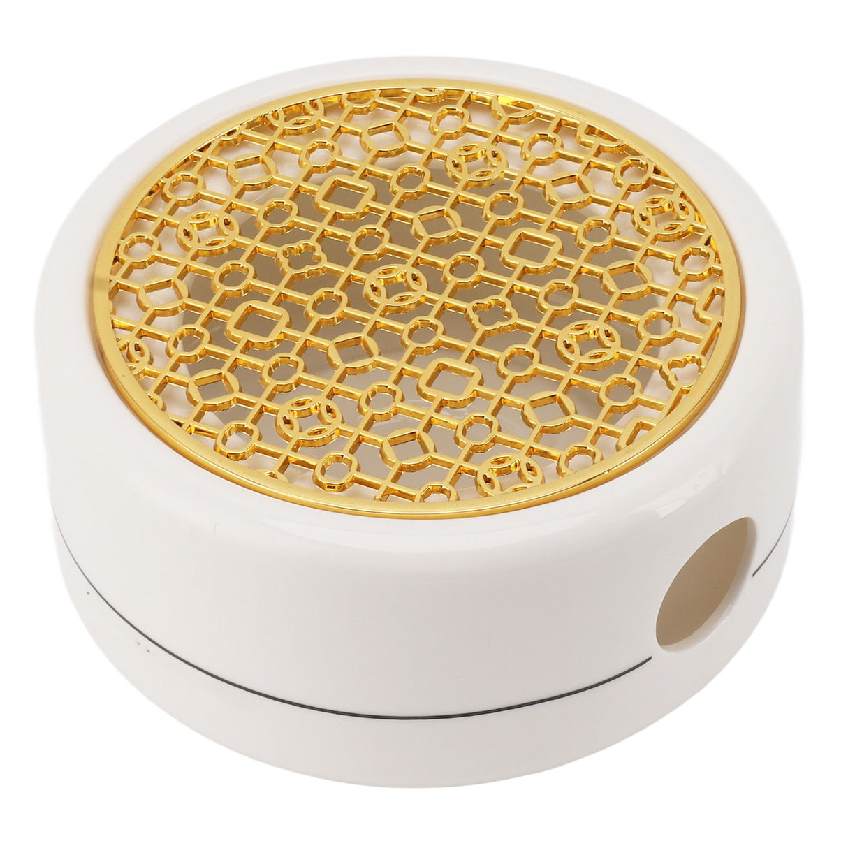 Ceramic Tea Pot Warmer with 11.8cm Gold Gasket Circular Concave Tea Kettle Heating Base for Home Kitchen Countertops