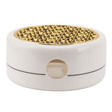 Ceramic Tea Pot Warmer with 11.8cm Gold Gasket Circular Concave Tea Kettle Heating Base for Home Kitchen Countertops
