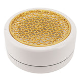 Ceramic Tea Pot Warmer with 11.8cm Gold Gasket Circular Concave Tea Kettle Heating Base for Home Kitchen Countertops