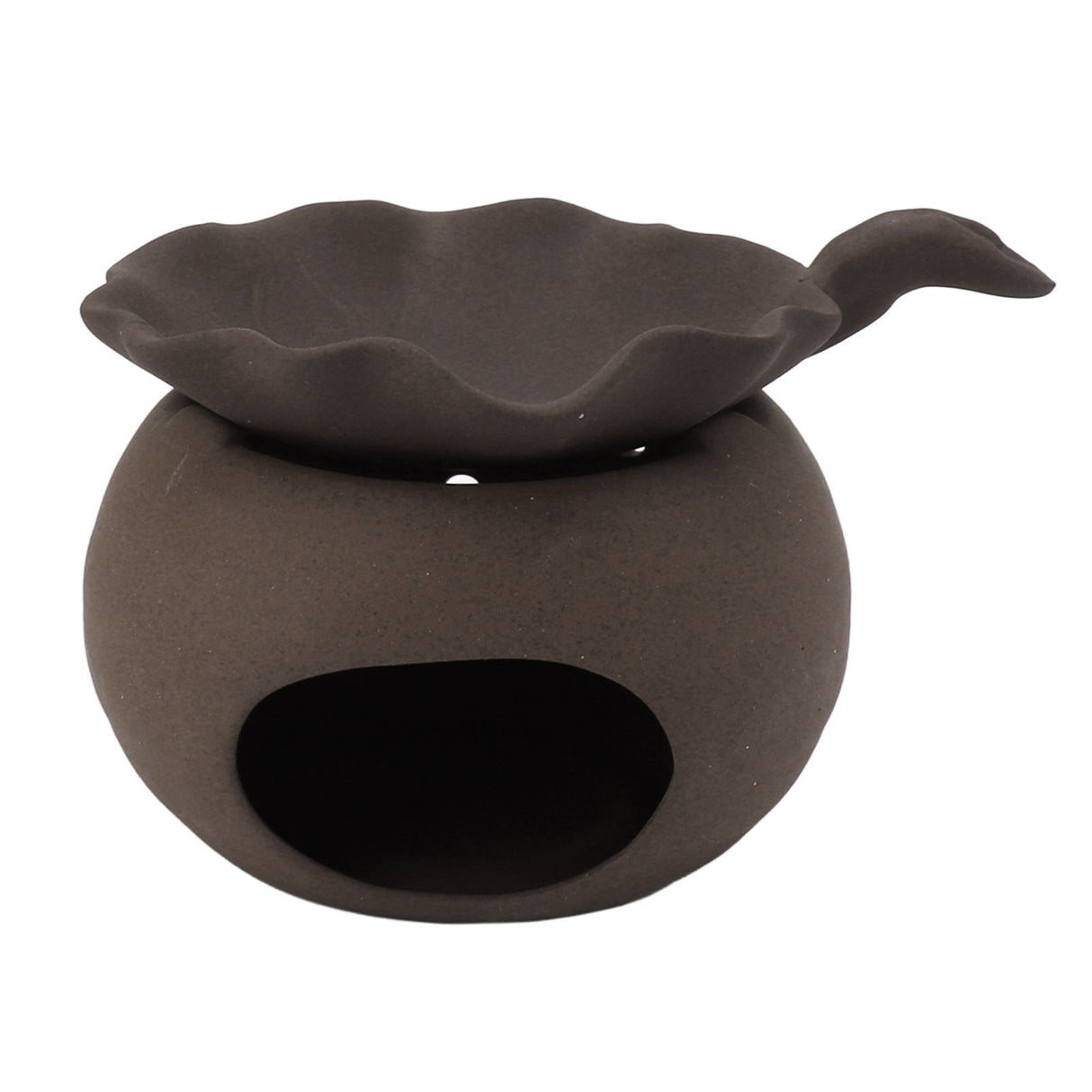 Ceramic Tea Roaster Loose Leaf Tea Warmer Tea Fragrance Roasting Baking Pot with Stainless Steel Spoon