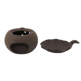 Ceramic Tea Roaster Loose Leaf Tea Warmer Tea Fragrance Roasting Baking Pot with Stainless Steel Spoon