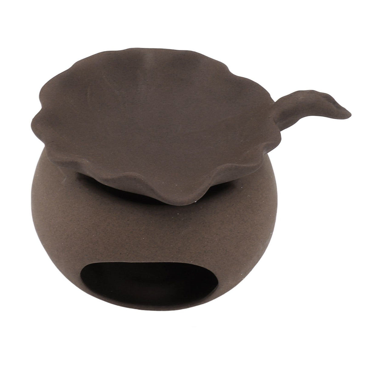 Ceramic Tea Roaster Loose Leaf Tea Warmer Tea Fragrance Roasting Baking Pot with Stainless Steel Spoon