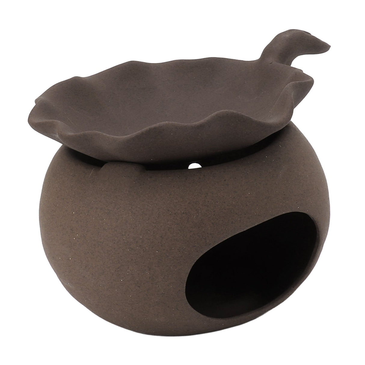 Ceramic Tea Roaster Loose Leaf Tea Warmer Tea Fragrance Roasting Baking Pot with Stainless Steel Spoon