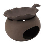 Ceramic Tea Roaster Loose Leaf Tea Warmer Tea Fragrance Roasting Baking Pot with Stainless Steel Spoon