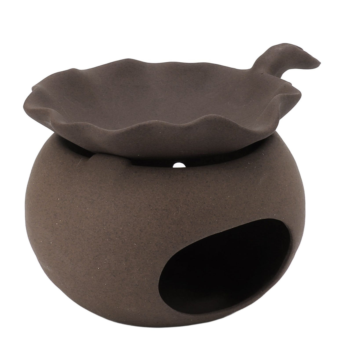 Ceramic Tea Roaster Loose Leaf Tea Warmer Tea Fragrance Roasting Baking Pot with Stainless Steel Spoon