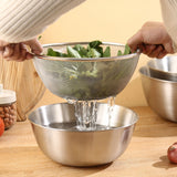 Mixing Bowl Large Capacity Thickened Stainless Steel Baking Cooking Basin for Kitchen 28x12cm/11x4.7in 5500ml