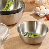 Mixing Bowl Large Capacity Thickened Stainless Steel Baking Cooking Basin for Kitchen 28x12cm/11x4.7in 5500ml