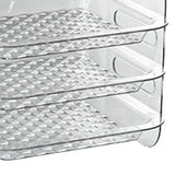 Multi Layer Food Tray Multifunctional Strong Capacity Durable Vegetable Fruit Preparation Plate 3 Layer White