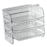 Multi Layer Food Tray Multifunctional Strong Capacity Durable Vegetable Fruit Preparation Plate 3 Layer White