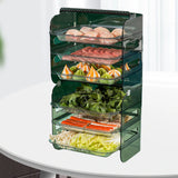 Multi Layer Food Tray Multifunctional Strong Capacity Durable Vegetable Fruit Preparation Plate 6 Layer Green - Front View