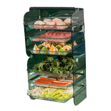Multi Layer Food Tray Multifunctional Strong Capacity Durable Vegetable Fruit Preparation Plate 6 Layer Green