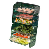 Multi Layer Food Tray Multifunctional Strong Capacity Durable Vegetable Fruit Preparation Plate 6 Layer Green
