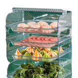 Multi Layer Food Tray Multifunctional Strong Capacity Durable Vegetable Fruit Preparation Plate 6 Layer White
