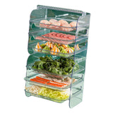 Multi Layer Food Tray Multifunctional Strong Capacity Durable Vegetable Fruit Preparation Plate 6 Layer White
