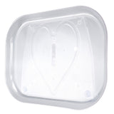 Refrigerator Turntable Organizer Transparent Rectangular Countertop Condiment Storage Rack for Household Kitchen Small Size - Front View