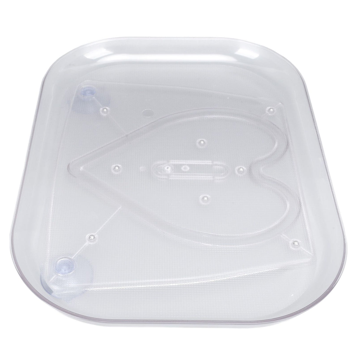 Refrigerator Turntable Organizer Transparent Rectangular Countertop Condiment Storage Rack for Household Kitchen Small Size