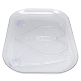 Refrigerator Turntable Organizer Transparent Rectangular Countertop Condiment Storage Rack for Household Kitchen Small Size - Rear View