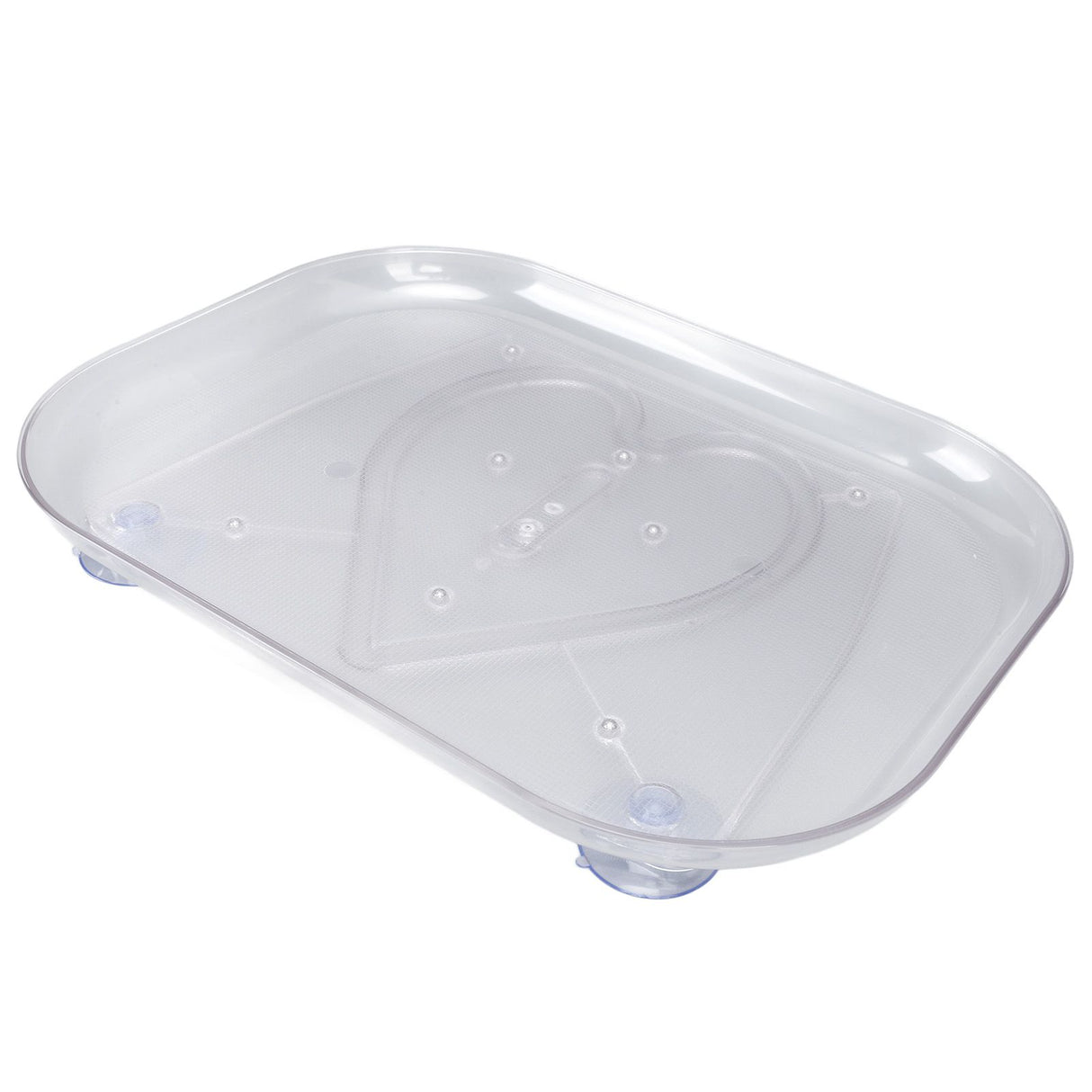 Refrigerator Turntable Organizer Transparent Rectangular Countertop Condiment Storage Rack for Household Kitchen Small Size