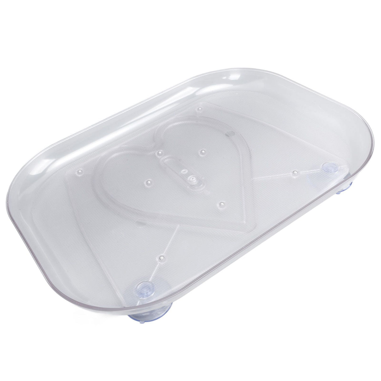 Refrigerator Turntable Organizer Transparent Rectangular Countertop Condiment Storage Rack for Household Kitchen Small Size
