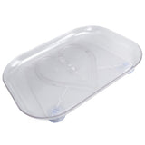 Refrigerator Turntable Organizer Transparent Rectangular Countertop Condiment Storage Rack for Household Kitchen Small Size