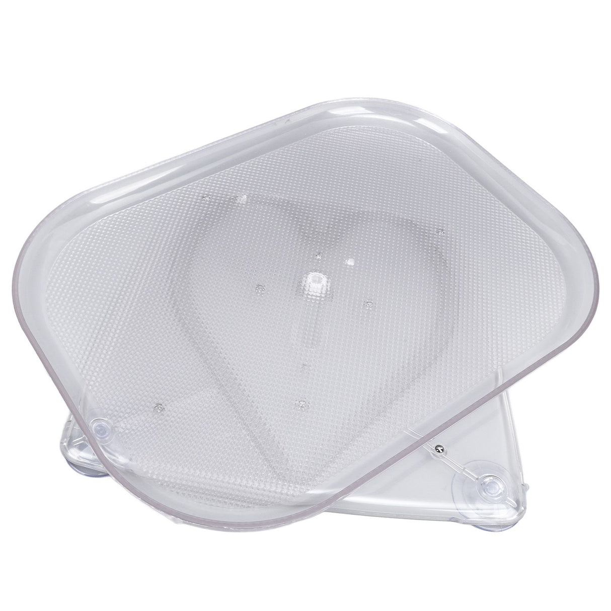 Refrigerator Turntable Organizer Transparent Rectangular Countertop Condiment Storage Rack for Household Kitchen Big Size