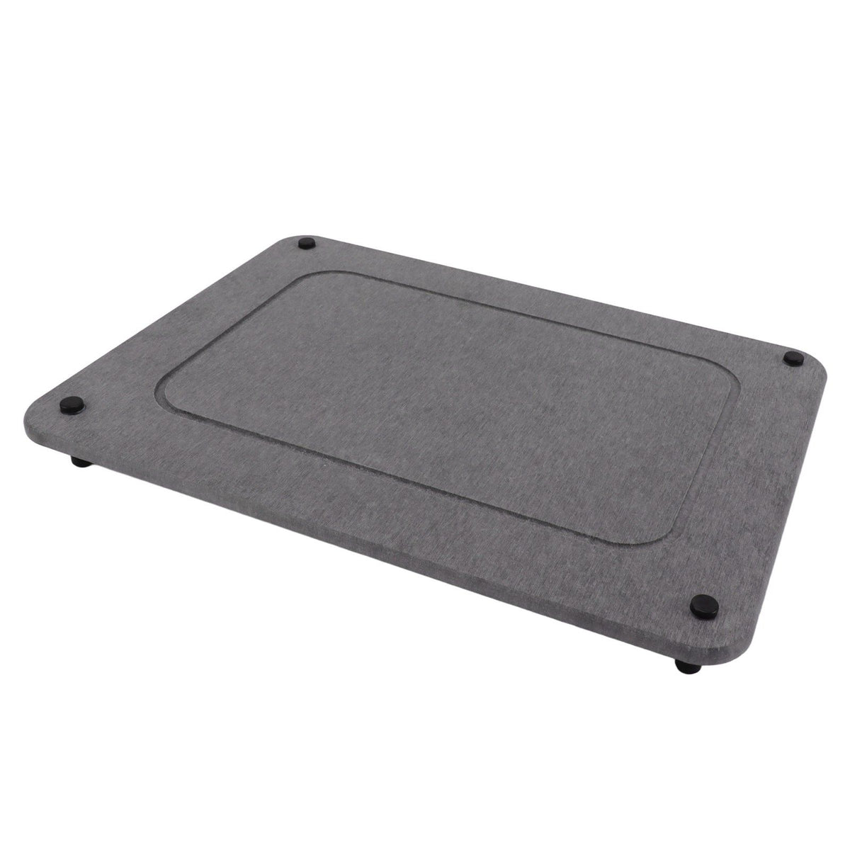 Fast Drying Sink Tray Anti Slip Water Absorption Diatomaceous Earth Sink Caddy Organizer Sponge Holder Stand for Bathroom Kitchen Dining Room Grey