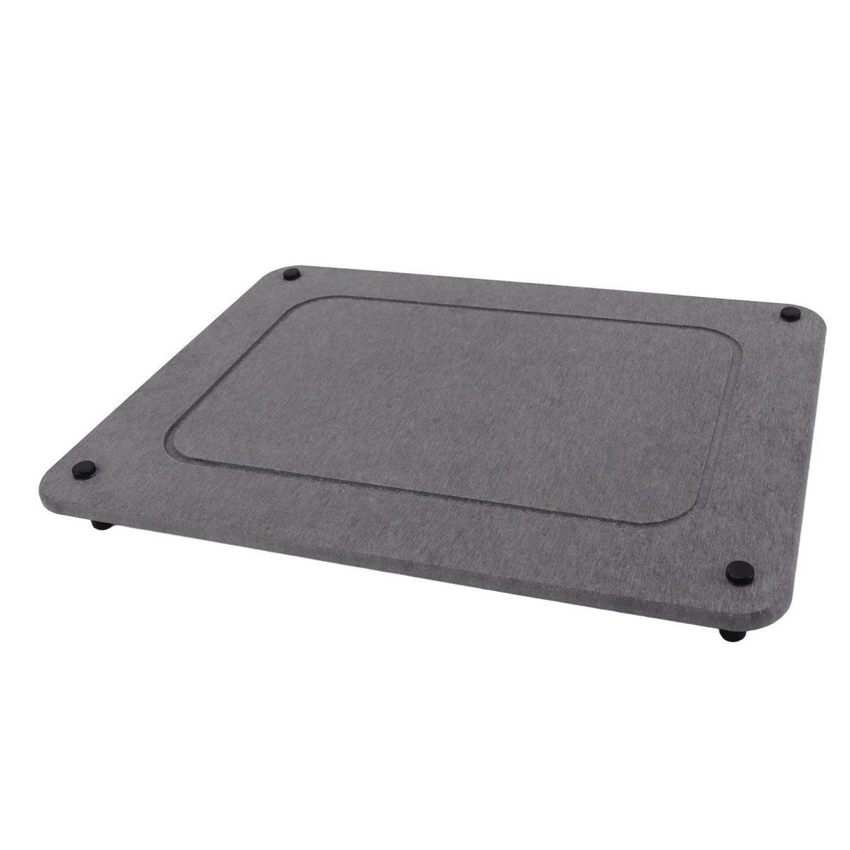 Fast Drying Sink Tray Anti Slip Water Absorption Diatomaceous Earth Sink Caddy Organizer Sponge Holder Stand for Bathroom Kitchen Dining Room Grey