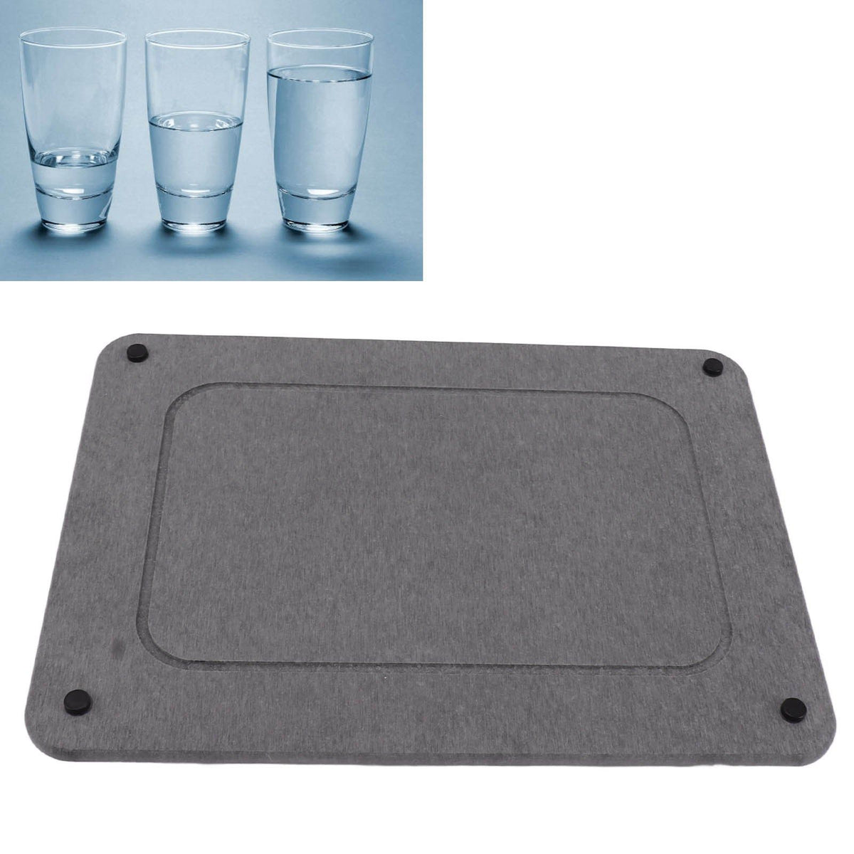 Fast Drying Sink Tray Anti Slip Water Absorption Diatomaceous Earth Sink Caddy Organizer Sponge Holder Stand for Bathroom Kitchen Dining Room Grey