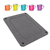 Fast Drying Sink Tray Anti Slip Water Absorption Diatomaceous Earth Sink Caddy Organizer Sponge Holder Stand for Bathroom Kitchen Dining Room Grey