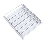 Drink Automatic Pusher Glide ABS White Width Adjustable 12oz 16oz 16.9oz 20oz Refrigerator Soda Can Organizer for Beverage 31cm/12.2in - Front View