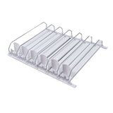 Drink Automatic Pusher Glide ABS White Width Adjustable 12oz 16oz 16.9oz 20oz Refrigerator Soda Can Organizer for Beverage 31cm/12.2in - Top-Down View
