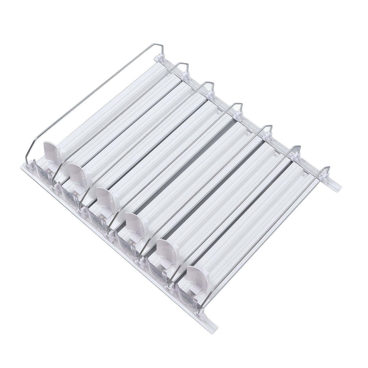 Drink Automatic Pusher Glide ABS White Width Adjustable 12oz 16oz 16.9oz 20oz Refrigerator Soda Can Organizer for Beverage 31cm/12.2in
