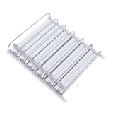 Drink Automatic Pusher Glide ABS White Width Adjustable 12oz 16oz 16.9oz 20oz Refrigerator Soda Can Organizer for Beverage 31cm/12.2in - Rear View