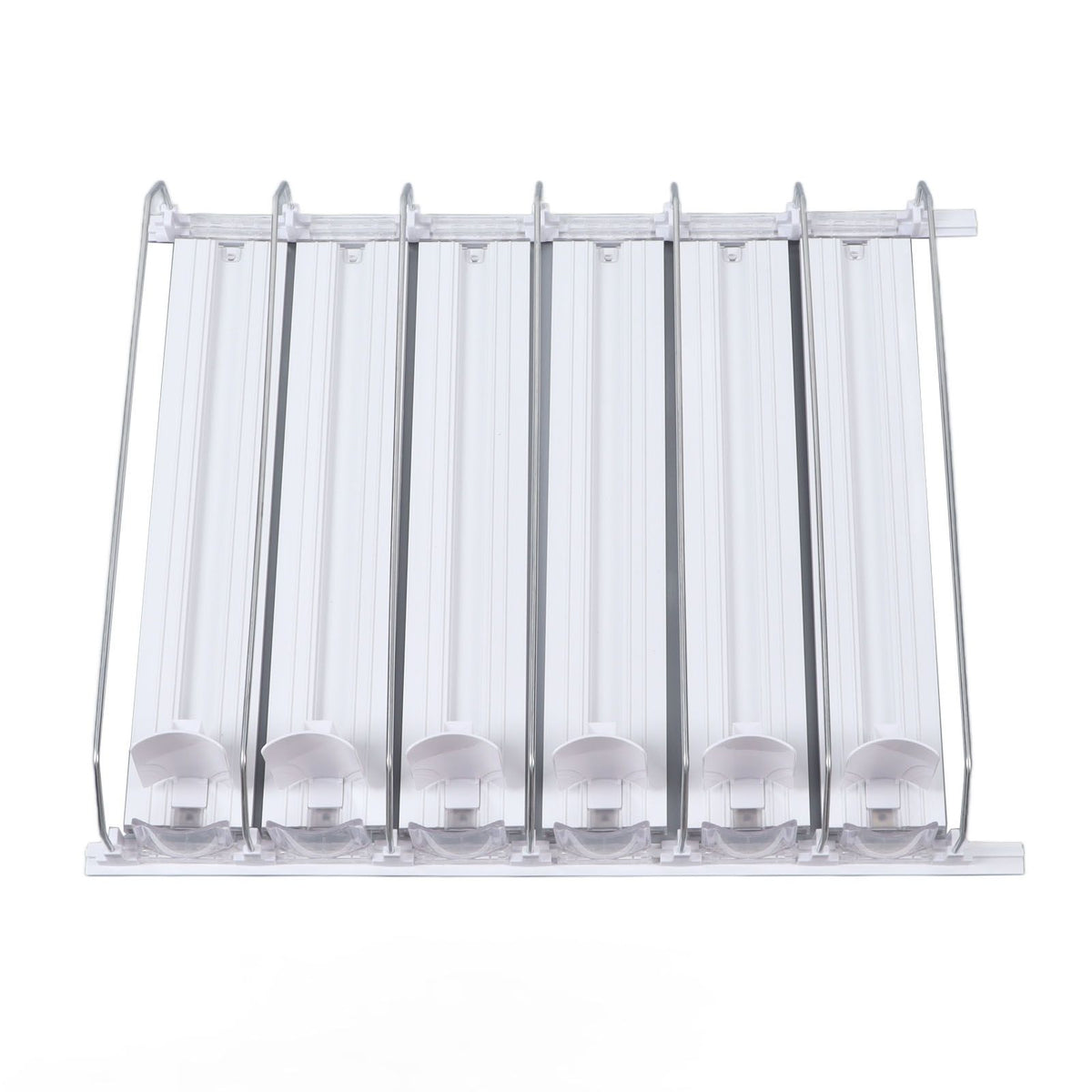 Drink Automatic Pusher Glide ABS White Width Adjustable 12oz 16oz 16.9oz 20oz Refrigerator Soda Can Organizer for Beverage 31cm/12.2in