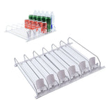 Drink Automatic Pusher Glide ABS White Width Adjustable 12oz 16oz 16.9oz 20oz Refrigerator Soda Can Organizer for Beverage 31cm/12.2in - Extra Image