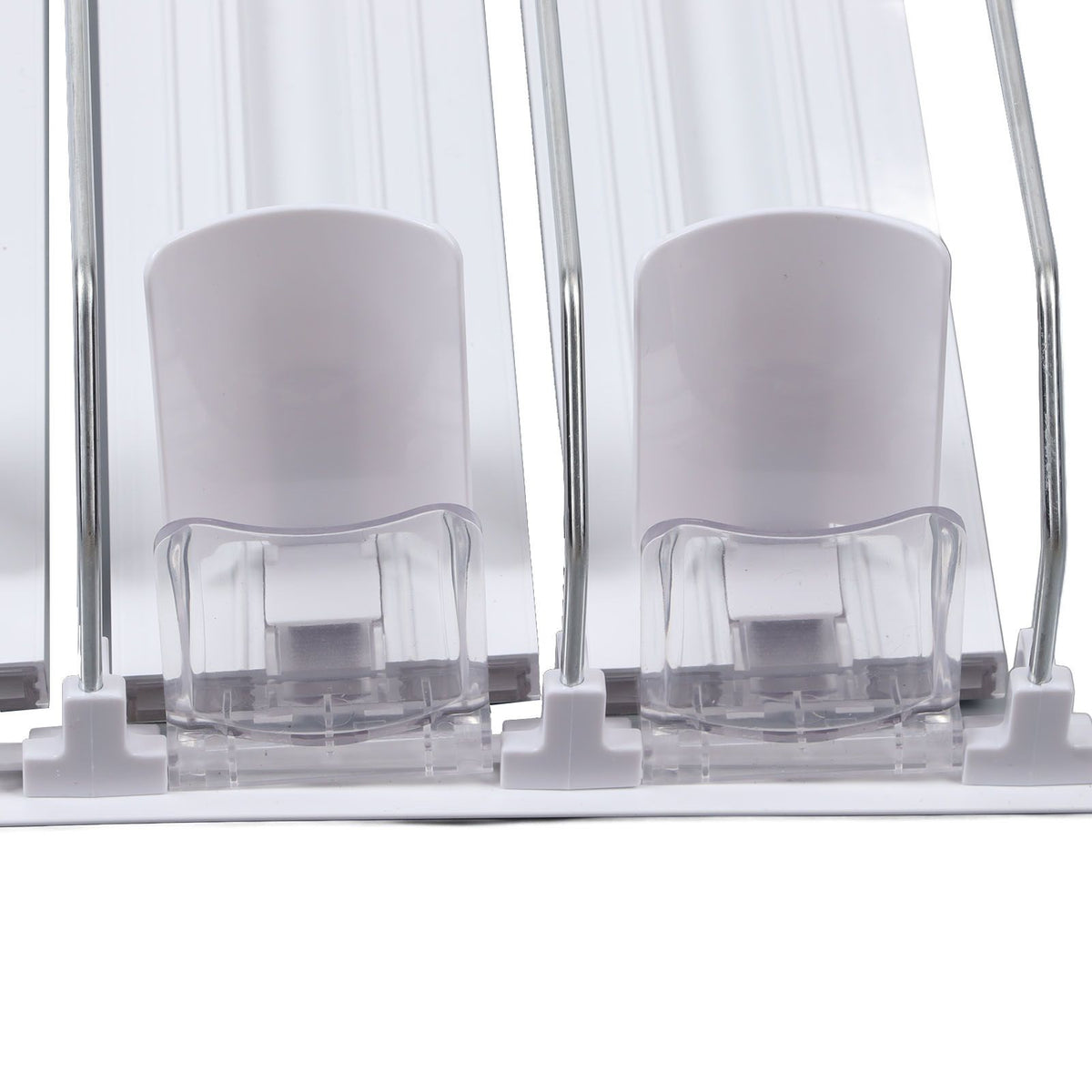 Drink Automatic Pusher Glide ABS White Width Adjustable 12oz 16oz 16.9oz 20oz Refrigerator Soda Can Organizer for Beverage 31cm/12.2in