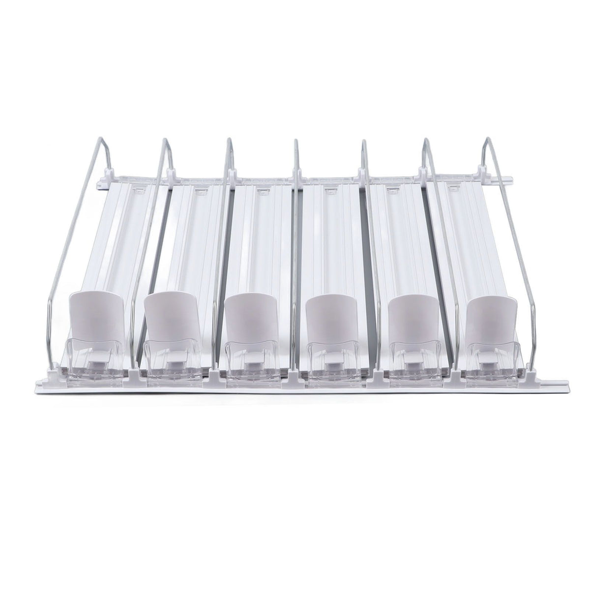 Drink Automatic Pusher Glide ABS White Width Adjustable 12oz 16oz 16.9oz 20oz Refrigerator Soda Can Organizer for Beverage 38cm/14.96in