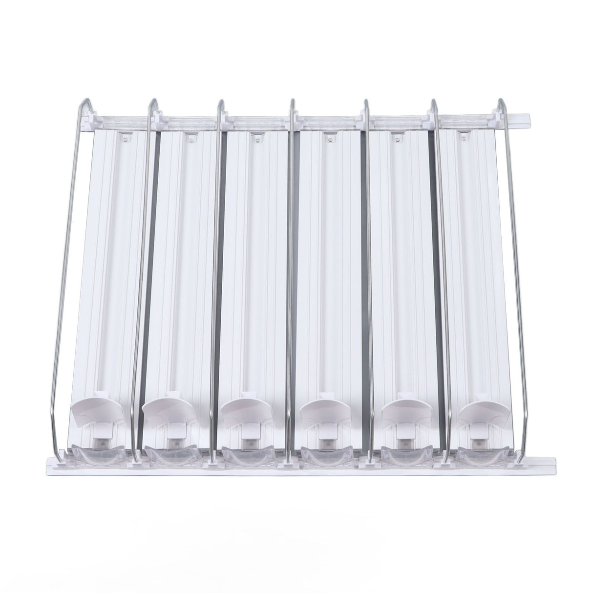 Drink Automatic Pusher Glide ABS White Width Adjustable 12oz 16oz 16.9oz 20oz Refrigerator Soda Can Organizer for Beverage 38cm/14.96in
