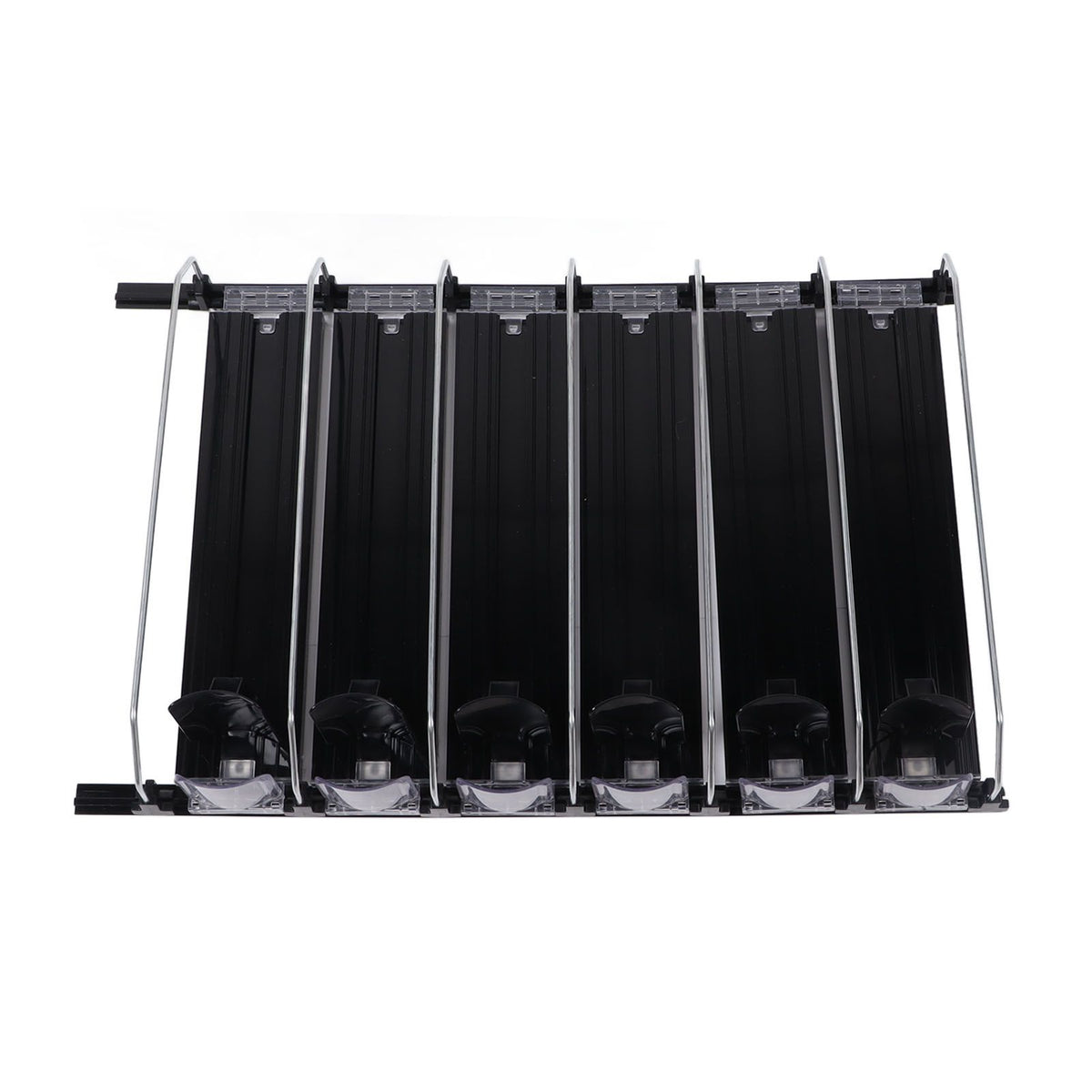 Automatic Drink Pusher Glide Width Adjustable Simple Operation Labor Space Saving Black Self Pushing Can Organizer for Fridge 31cm / 12.2in