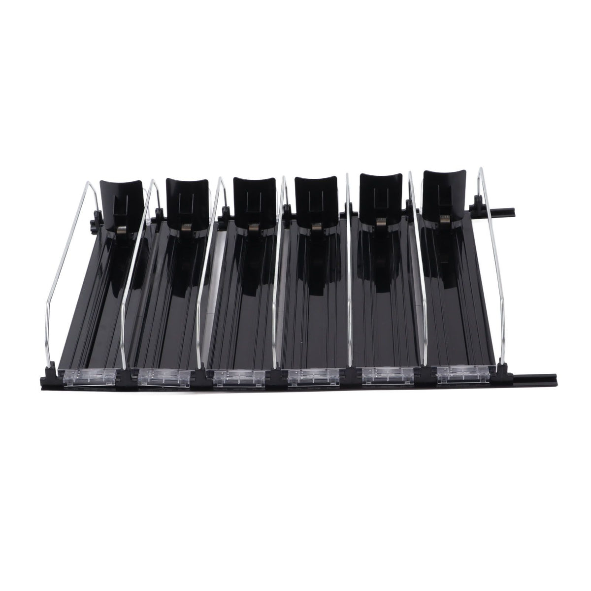 Automatic Drink Pusher Glide Width Adjustable Simple Operation Labor Space Saving Black Self Pushing Can Organizer for Fridge 31cm / 12.2in