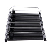 Automatic Drink Pusher Glide Width Adjustable Simple Operation Labor Space Saving Black Self Pushing Can Organizer for Fridge 31cm / 12.2in