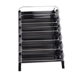 Automatic Drink Pusher Glide Width Adjustable Simple Operation Labor Space Saving Black Self Pushing Can Organizer for Fridge 38cm / 15in - 45-Degree Angle