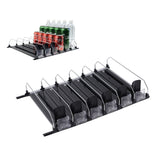 Automatic Drink Pusher Glide Width Adjustable Simple Operation Labor Space Saving Black Self Pushing Can Organizer for Fridge 38cm / 15in - Extra Image