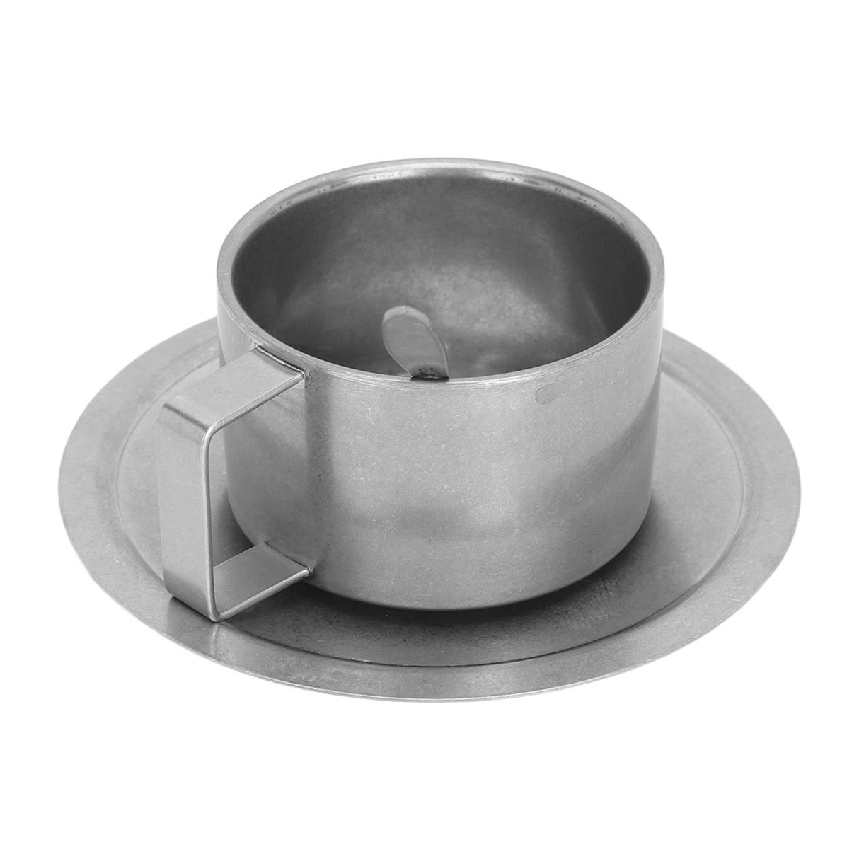 Insulated Coffee Cup Set Double Layer 304 Stainless Steel Coffee Mug with Saucer and Scoop for Home Camping Office 200ML