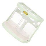 Chopsticks Drain Bucket Wall Mounted Double Compartment Hole Free Chopsticks Tube Basket for Forks Spoon Light Green